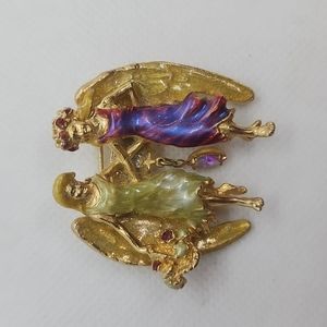 Kirks Folly Two Angel Sisters Pin